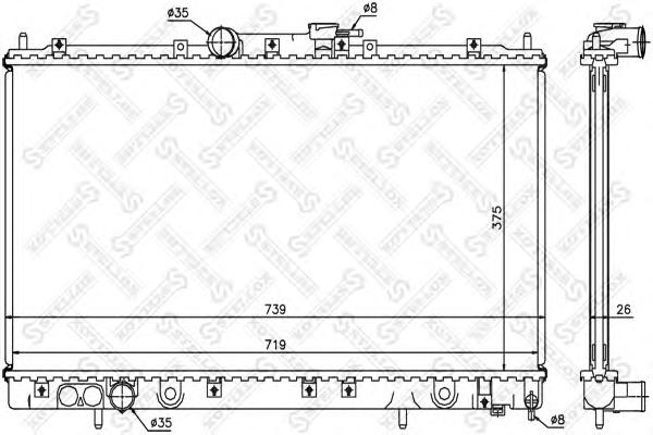 Радиатор, охлаждение двигателя STELLOX