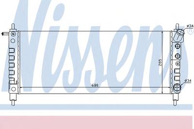 Радиатор, охлаждение двигателя NISSENS 63297