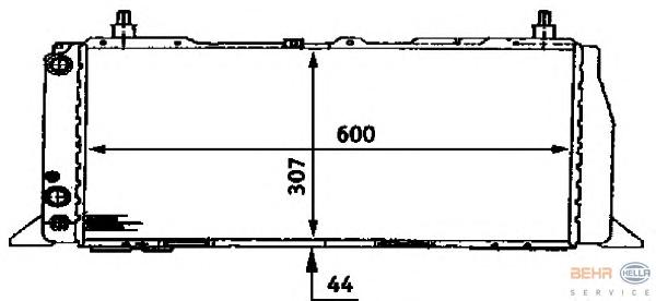 Радиатор, охлаждение двигателя HELLA