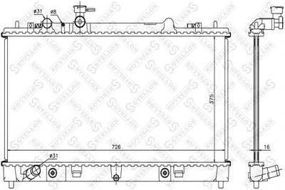 Радиатор, охлаждение двигателя STELLOX 1026703SX