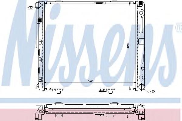 Радиатор, охлаждение двигателя NISSENS