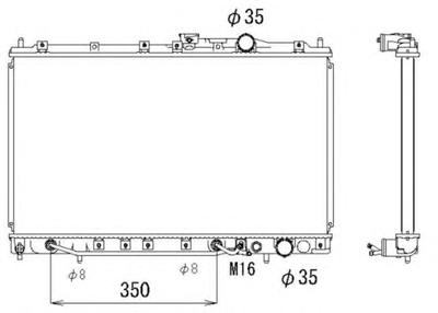 Радиатор, охлаждение двигателя NRF 53283