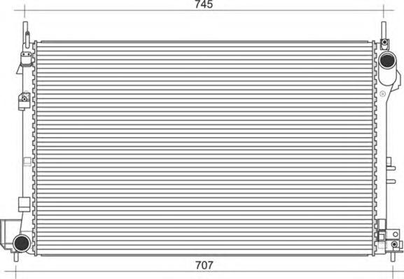 Радиатор, охлаждение двигателя MAGNETI MARELLI