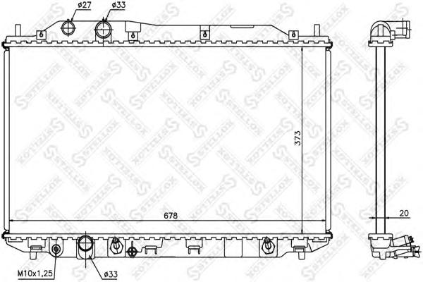 Радиатор, охлаждение двигателя STELLOX