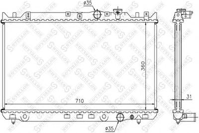 Радиатор, охлаждение двигателя STELLOX 1025841SX