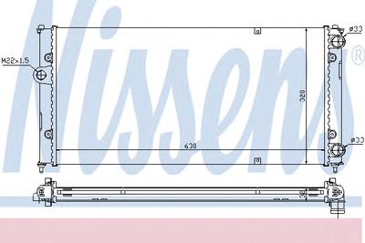 Радиатор, охлаждение двигателя NISSENS 639971