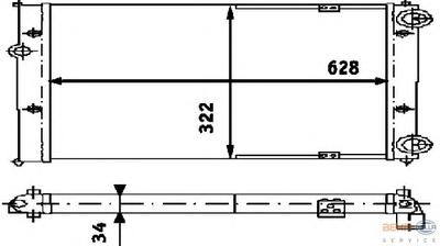 Радиатор, охлаждение двигателя HELLA 8MK376713731