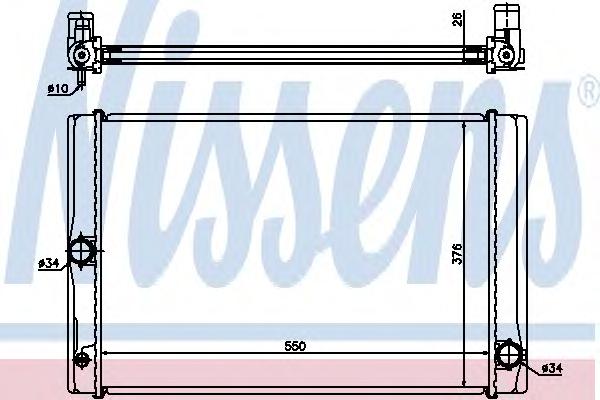 Радиатор, охлаждение двигателя NISSENS