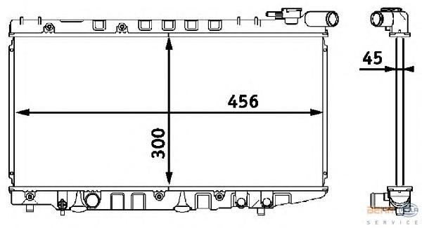 Радиатор, охлаждение двигателя HELLA