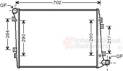 Радиатор, охлаждение двигателя VAN WEZEL 58002224