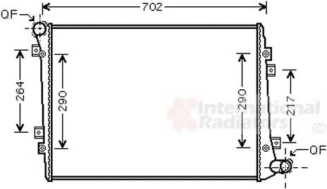Радиатор, охлаждение двигателя VAN WEZEL