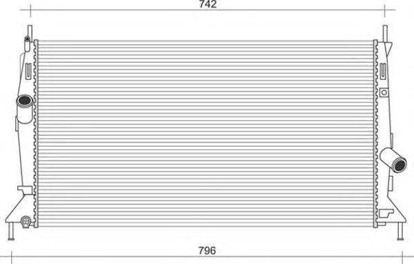 Радиатор, охлаждение двигателя MAGNETI MARELLI