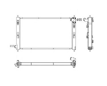 Радиатор, охлаждение двигателя NRF 53753