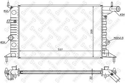 Радиатор, охлаждение двигателя STELLOX 1025060SX