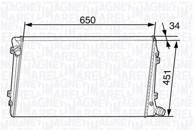 Радиатор, охлаждение двигателя MAGNETI MARELLI 350213143700