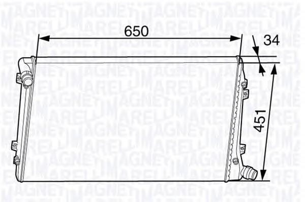 Радиатор, охлаждение двигателя MAGNETI MARELLI
