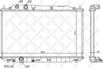 Радиатор, охлаждение двигателя STELLOX 1025421SX