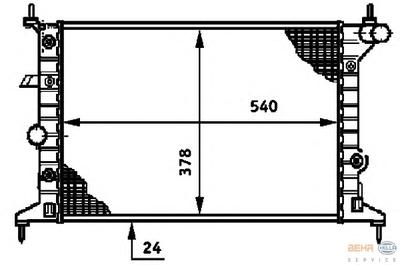 Радиатор, охлаждение двигателя HELLA 8MK376720401