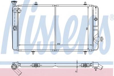 Радиатор, охлаждение двигателя NISSENS 634811