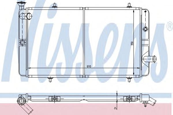 Радиатор, охлаждение двигателя NISSENS