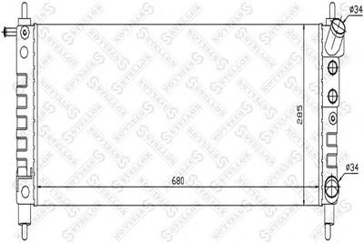 Радиатор, охлаждение двигателя STELLOX 1026076SX