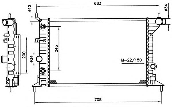 Радиатор, охлаждение двигателя NRF