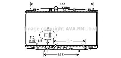 Радиатор, охлаждение двигателя AVA QUALITY COOLING HD2177