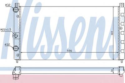 Радиатор, охлаждение двигателя NISSENS 64065