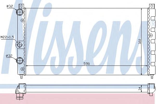 Радиатор, охлаждение двигателя NISSENS