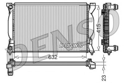 Радиатор, охлаждение двигателя DENSO DRM02035
