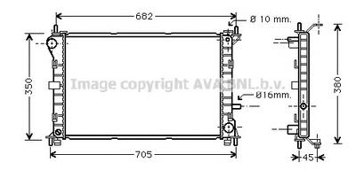 Радиатор, охлаждение двигателя AVA QUALITY COOLING FD2265