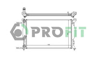 Радиатор, охлаждение двигателя PROFIT PR0017A2