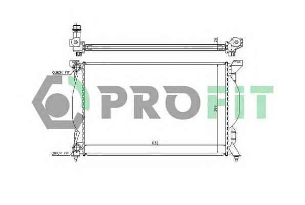Радиатор, охлаждение двигателя PROFIT