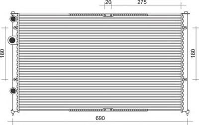 Радиатор, охлаждение двигателя MAGNETI MARELLI 350213842000