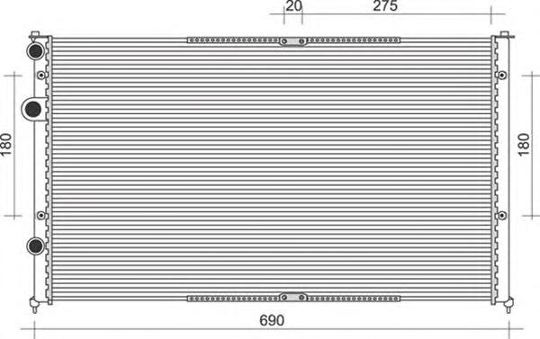 Радиатор, охлаждение двигателя MAGNETI MARELLI