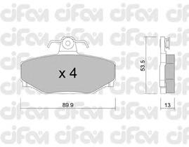 Комплект тормозных колодок, дисковый тормоз CIFAM 8221310