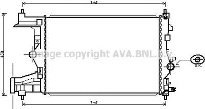 Радиатор, охлаждение двигателя AVA QUALITY COOLING OLA2484