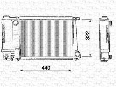 Радиатор, охлаждение двигателя MAGNETI MARELLI 350213240000
