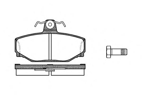Комплект тормозных колодок, дисковый тормоз REMSA