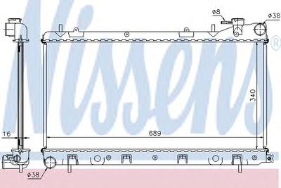 Радиатор, охлаждение двигателя NISSENS 67704A
