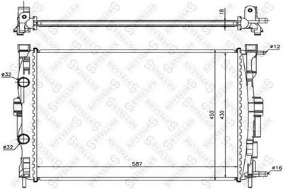 Радиатор, охлаждение двигателя STELLOX 1026173SX