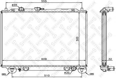 Радиатор, охлаждение двигателя STELLOX 1025367SX