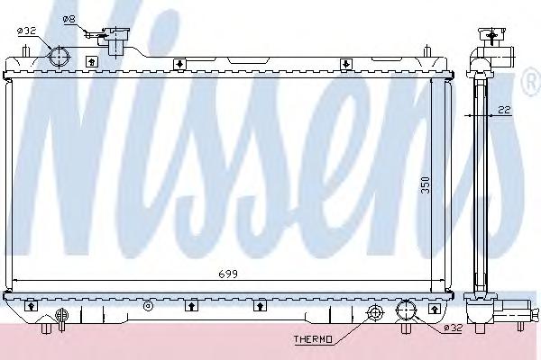 Радиатор, охлаждение двигателя NISSENS