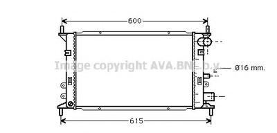 Радиатор, охлаждение двигателя AVA QUALITY COOLING FD2148