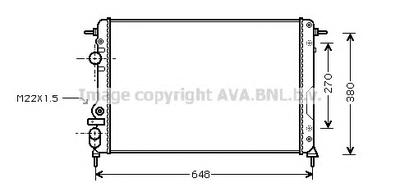Радиатор, охлаждение двигателя AVA QUALITY COOLING RTA2266