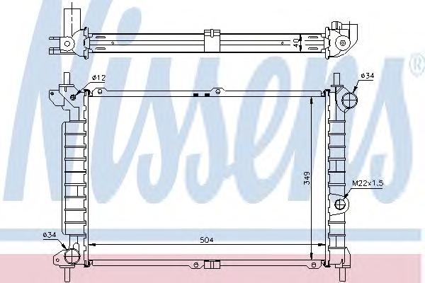 Радиатор, охлаждение двигателя NISSENS