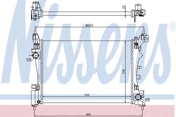 Радиатор, охлаждение двигателя NISSENS