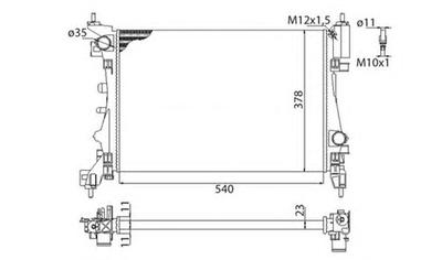 Радиатор, охлаждение двигателя MAGNETI MARELLI 350213899003