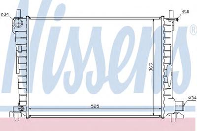 Радиатор, охлаждение двигателя NISSENS 62055
