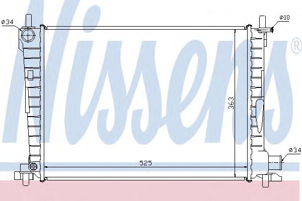Радиатор, охлаждение двигателя NISSENS